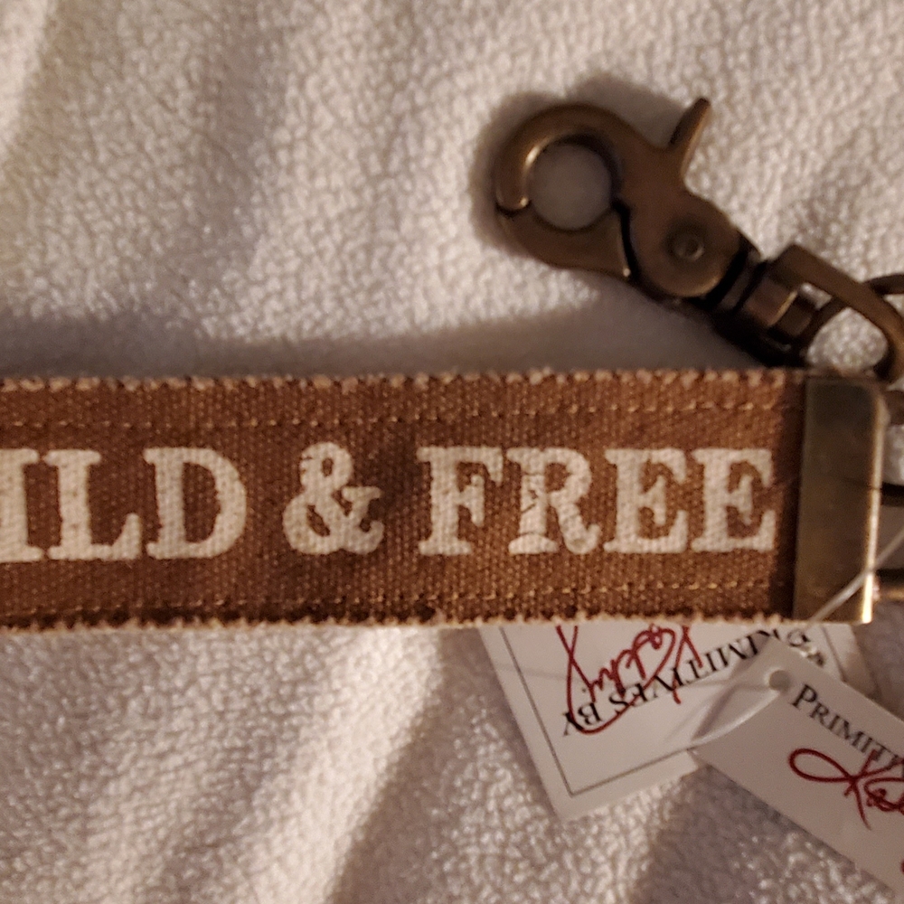 Primitives Brown Canvas Keychain